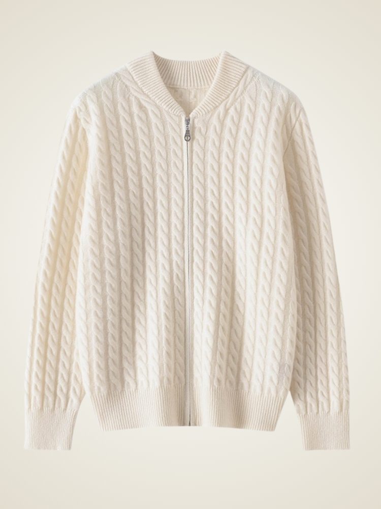 Silas - Zip-up Cashmere Cardigan | The Cashmere Studio