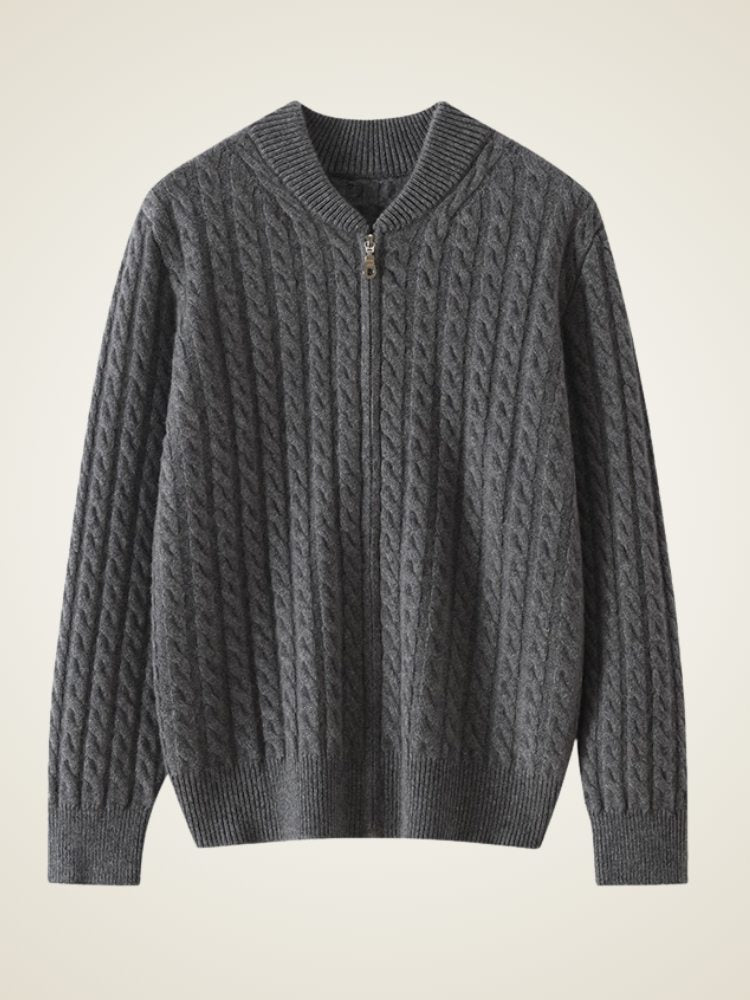 Silas - Zip-up Cashmere Cardigan | The Cashmere Studio