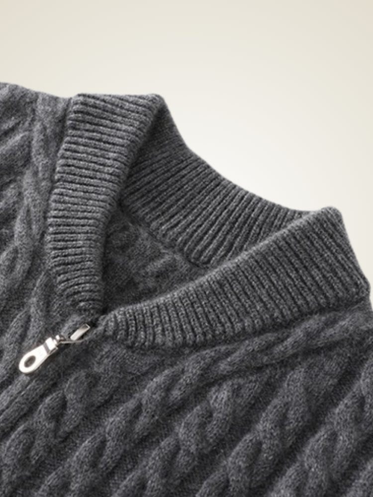 Silas - Zip-up Cashmere Cardigan | The Cashmere Studio
