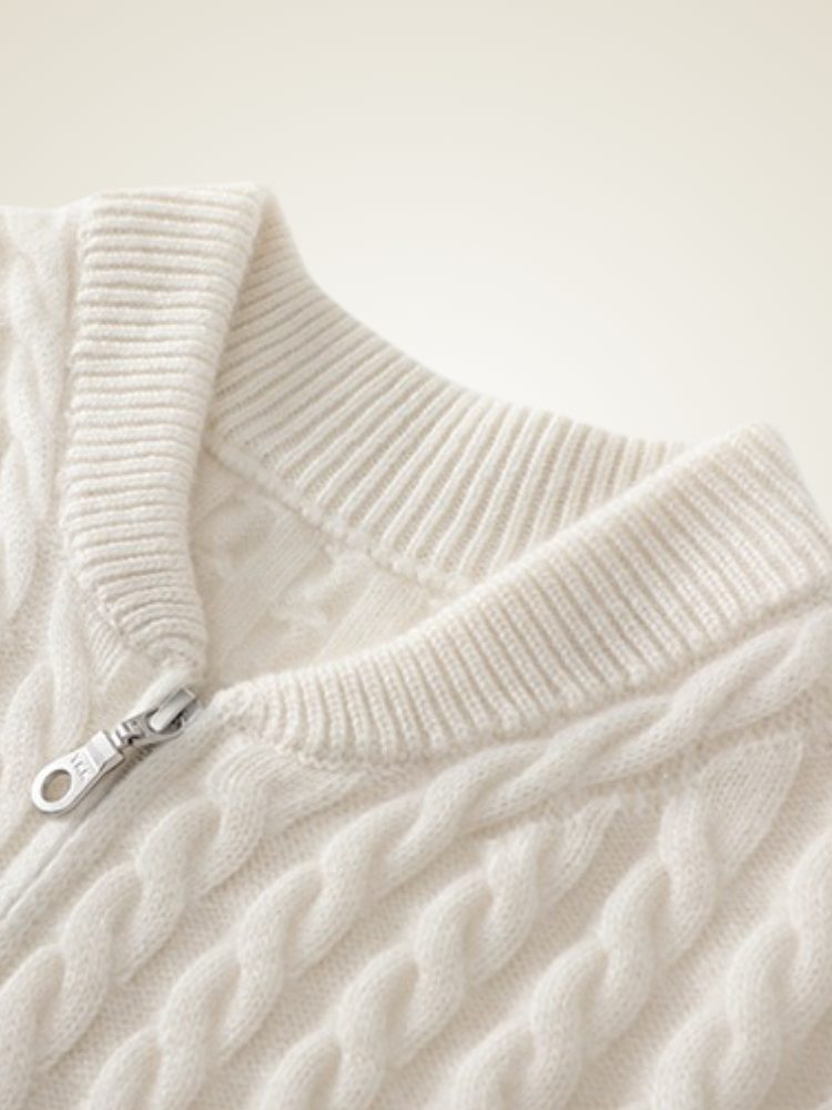 Silas - Zip-up Cashmere Cardigan | The Cashmere Studio