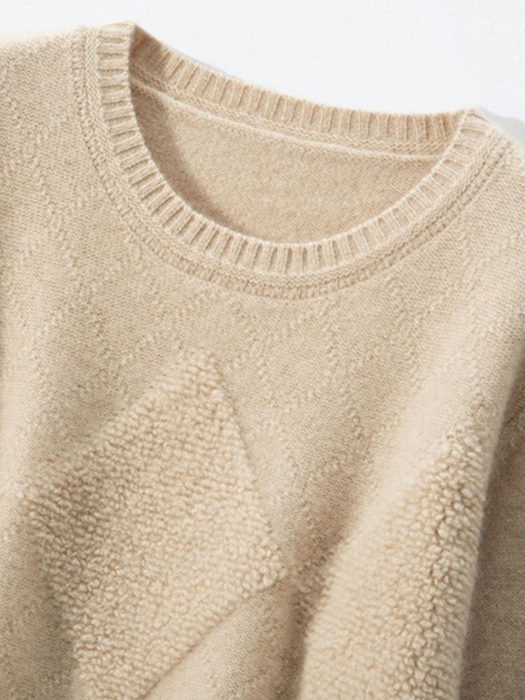 Nathaniel - Diamond Knit Cashmere Sweater | The Cashmere Studio