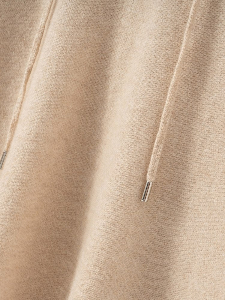 Sarevia - Drawstring Hooded Cashmere Sweater