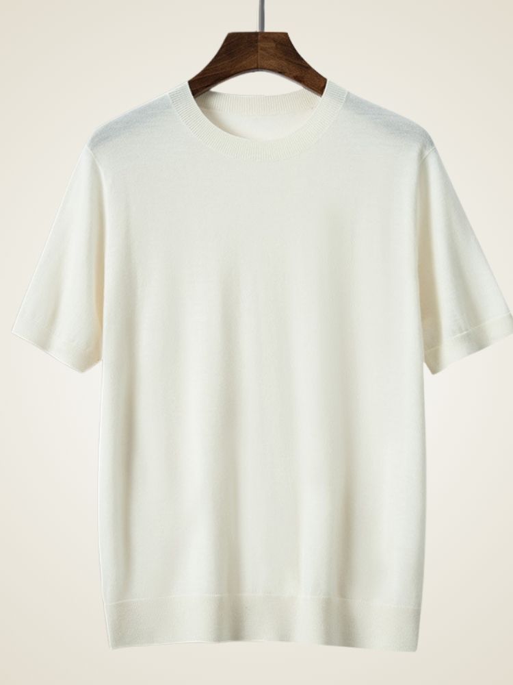 Cashmere Clothes White T Cashmere Colson Classic Cashmere T-Shirt