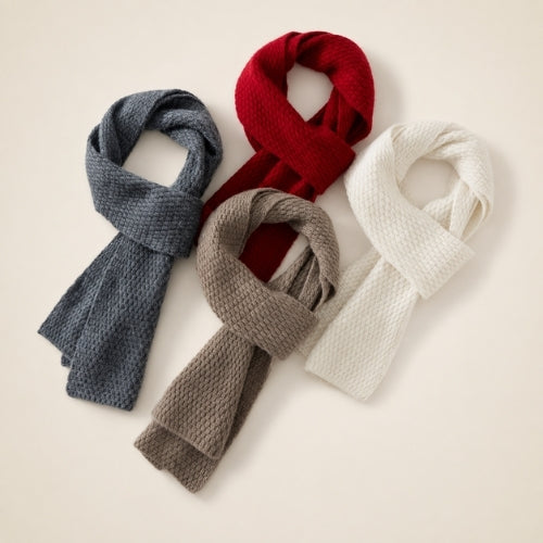 Amiel - Jacquard Cashmere Scarf | The Cashmere Studio