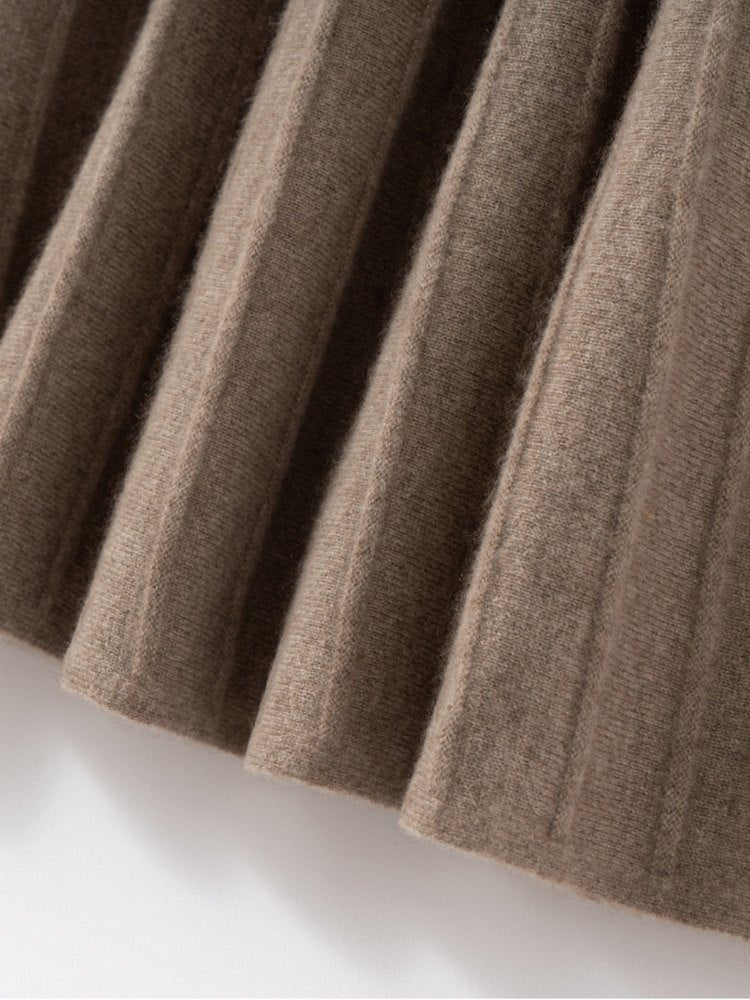 Amivelle - Ribbed Cashmere Skirt | The Cashmere Studio