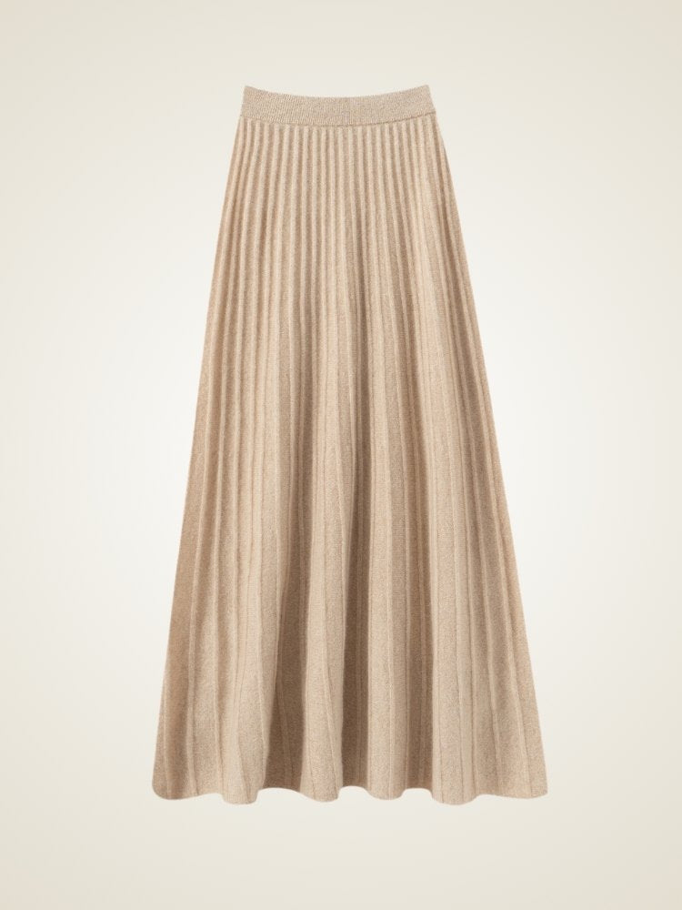 Amivelle - Ribbed Cashmere Skirt | The Cashmere Studio