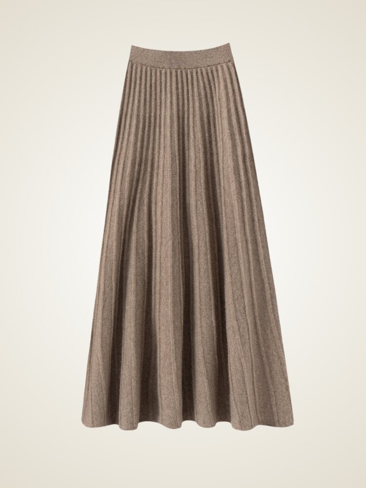 Amivelle - Ribbed Cashmere Skirt | The Cashmere Studio