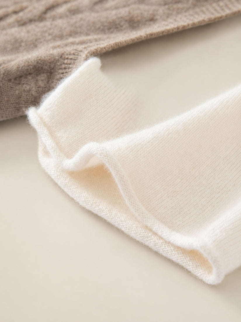 Audenya - Cashmere Cable-Knit Detail | The Cashmere Studio