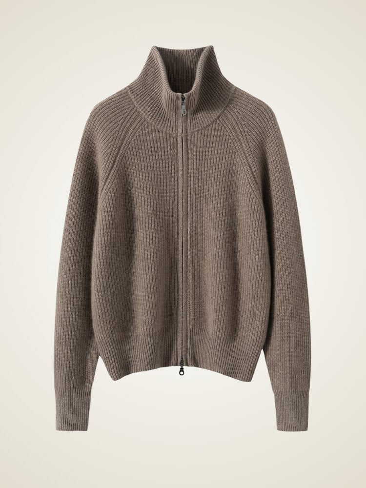 Lirendria - Ribbed Cashmere Cardigan | The Cashmere Studio