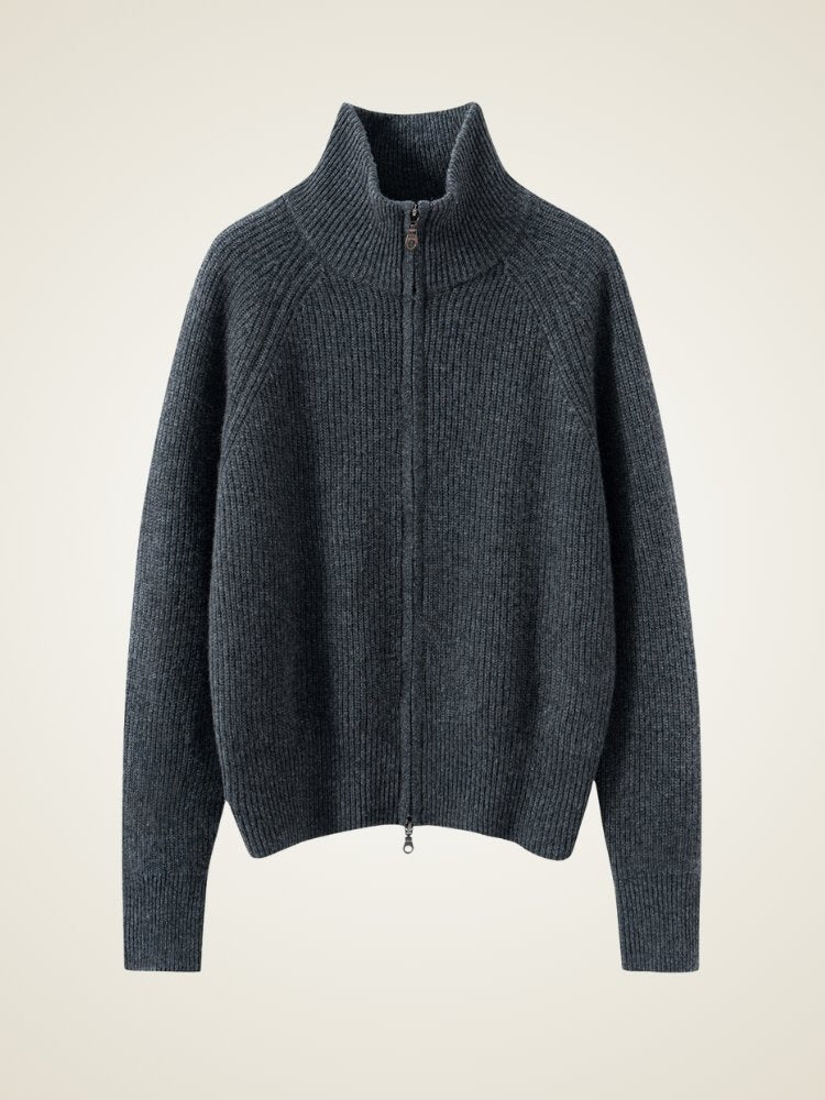 Lirendria - Ribbed Cashmere Cardigan | The Cashmere Studio