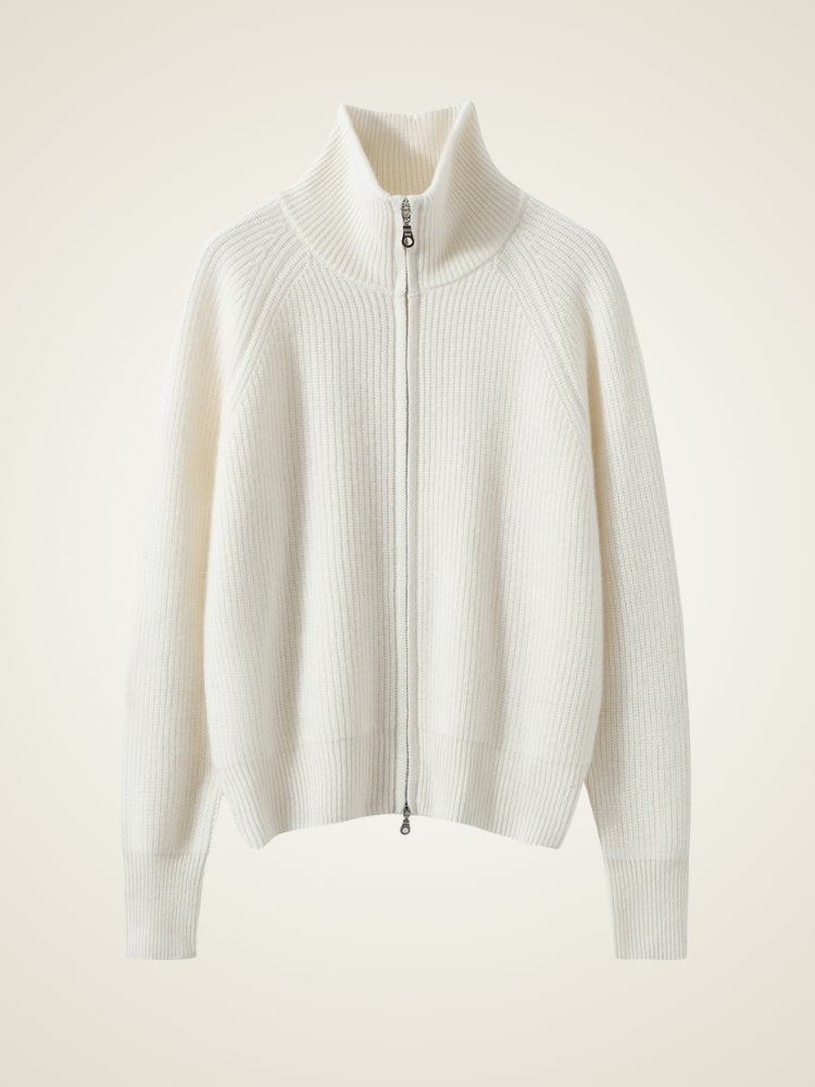 Lirendria - Ribbed Cashmere Cardigan | The Cashmere Studio