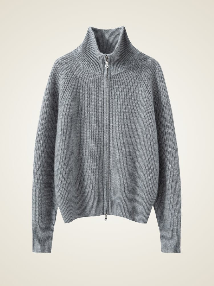 Lirendria - Ribbed Cashmere Cardigan | The Cashmere Studio