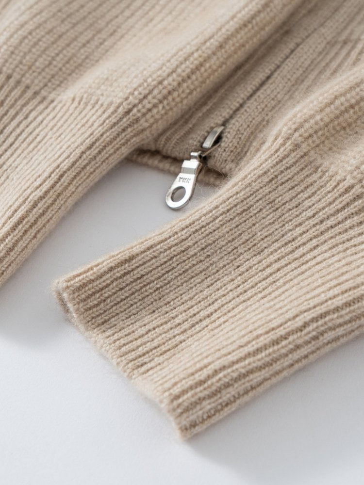 Lirendria - Ribbed Cashmere Cardigan | The Cashmere Studio