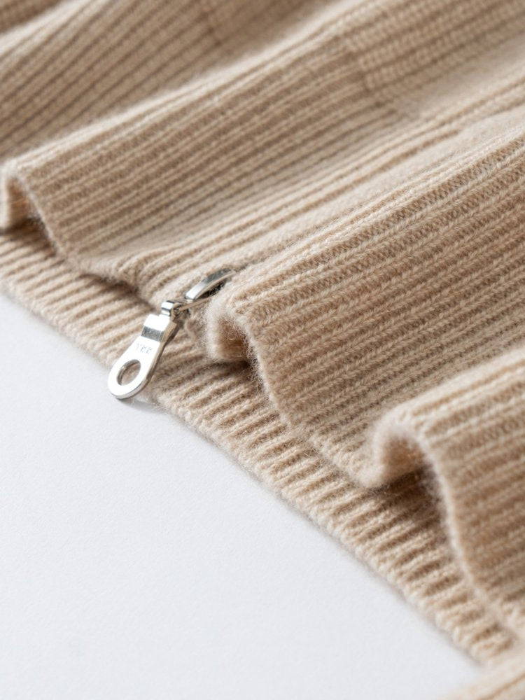 Lirendria - Ribbed Cashmere Cardigan | The Cashmere Studio