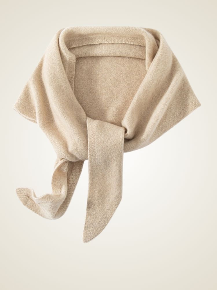 Sarie - Beige Long Cashmere Scarf | The Cashmere Studio