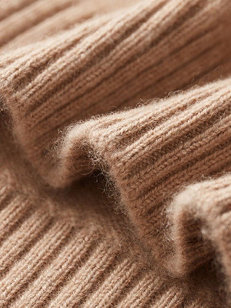 Adrian - Beige Shawl Collar Cashmere Sweater | The Cashmere Studio