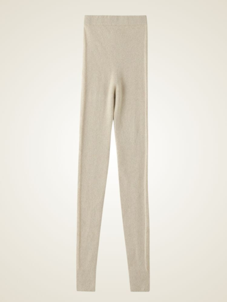 Avalyn - Beige Ultra-soft Cashmere Leggings | The Cashmere Studio
