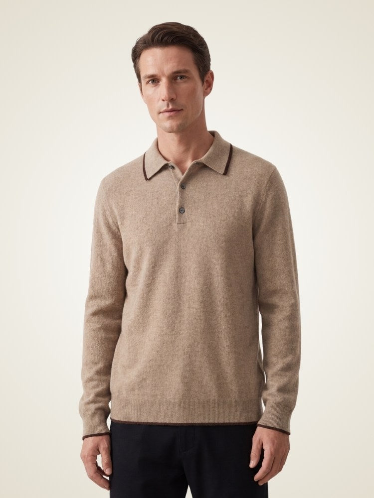 Clifford - Cashmere Polo Sweater | The Cashmere Studio