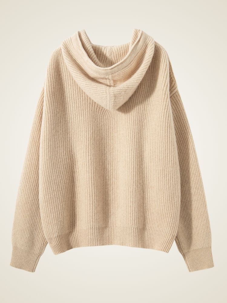 Ardelle - Ribbed Cashmere Hoodie
