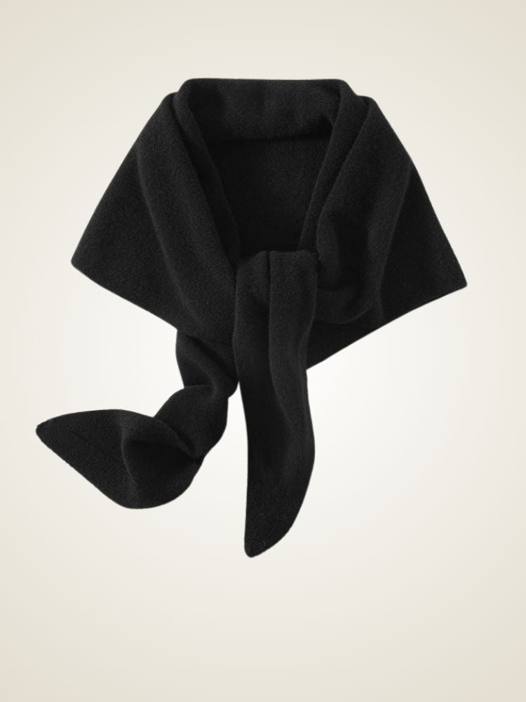 Sarie - Black Long Cashmere Scarf | The Cashmere Studio