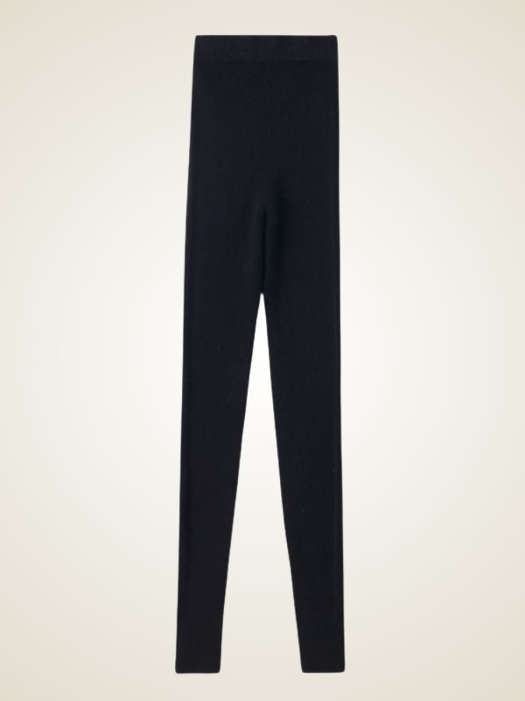 Avalyn - Black Ultra-soft Cashmere Leggings | The Cashmere Studio