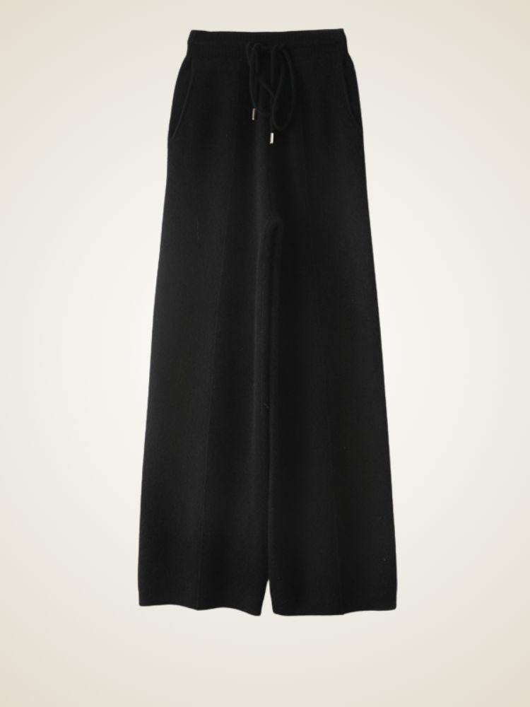 Analisa - Black Classic Cashmere Pants | The Cashmere Studio