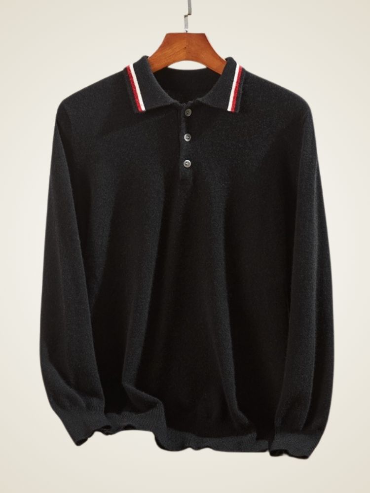 Chester - Cashmere Polo Sweater | The Cashmere Studio