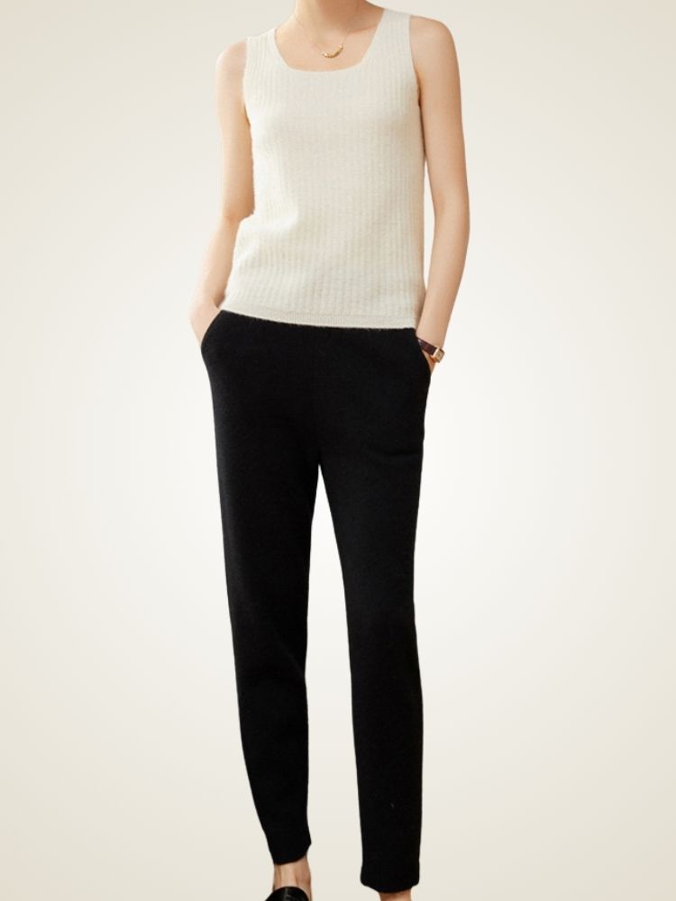 Zella - Black Cashmere Jogger Pants | The Cashmere Studio