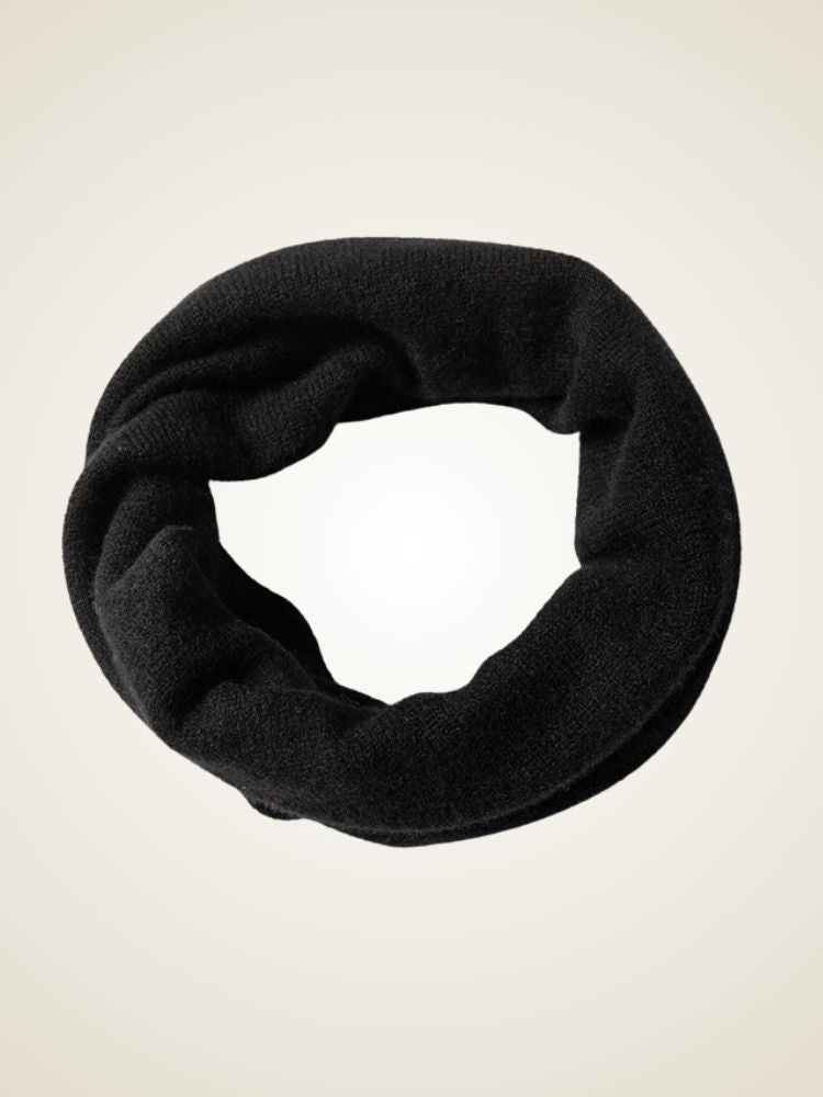 Tahlia - Black Classic Cashmere Neck Warmer | The Cashmere Studio