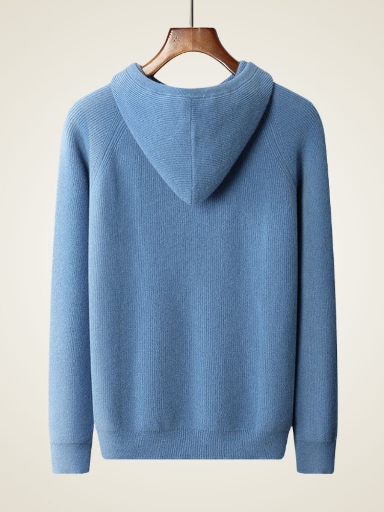 Mateo - Light Blue Premium Cashmere Hoodie | The Cashmere Studio
