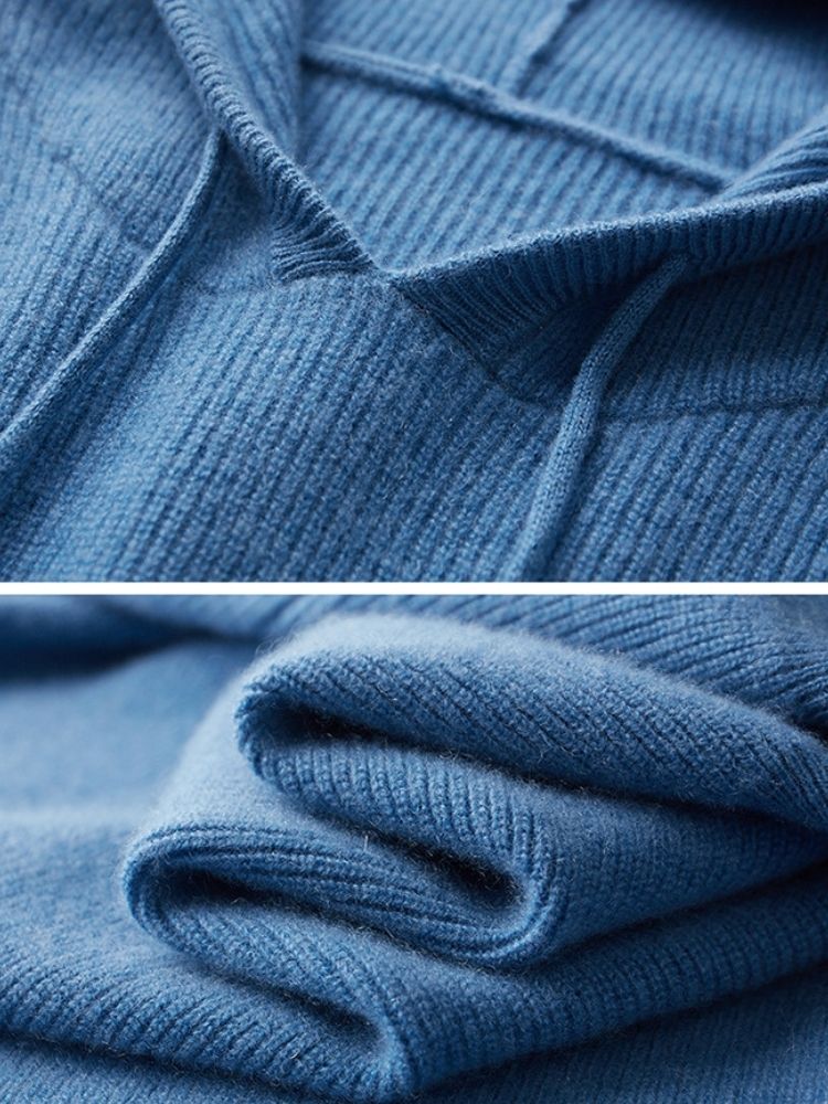 Mateo - Light Blue Premium Cashmere Hoodie | The Cashmere Studio