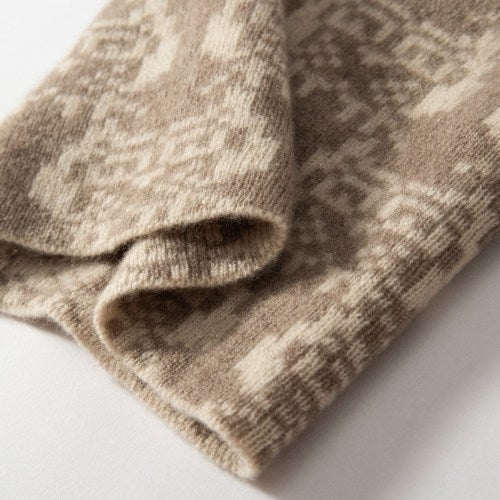 Briala - Jacquard Cashmere Snood | The Cashmere Studio