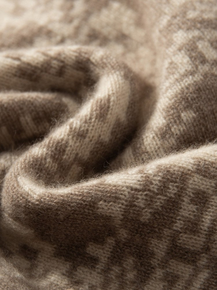 Briala - Jacquard Cashmere Snood | The Cashmere Studio