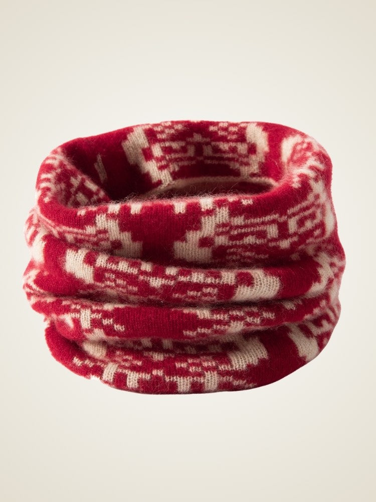 Briala - Jacquard Cashmere Snood | The Cashmere Studio