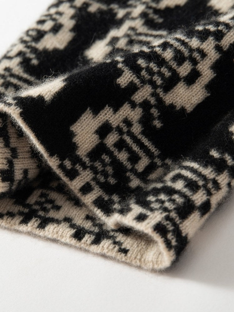 Briala - Jacquard Cashmere Snood | The Cashmere Studio