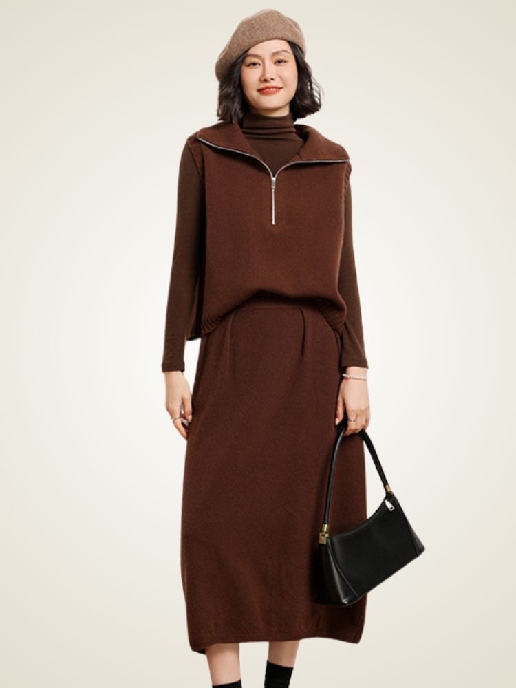 Tana - Balloon Cashmere Skirt