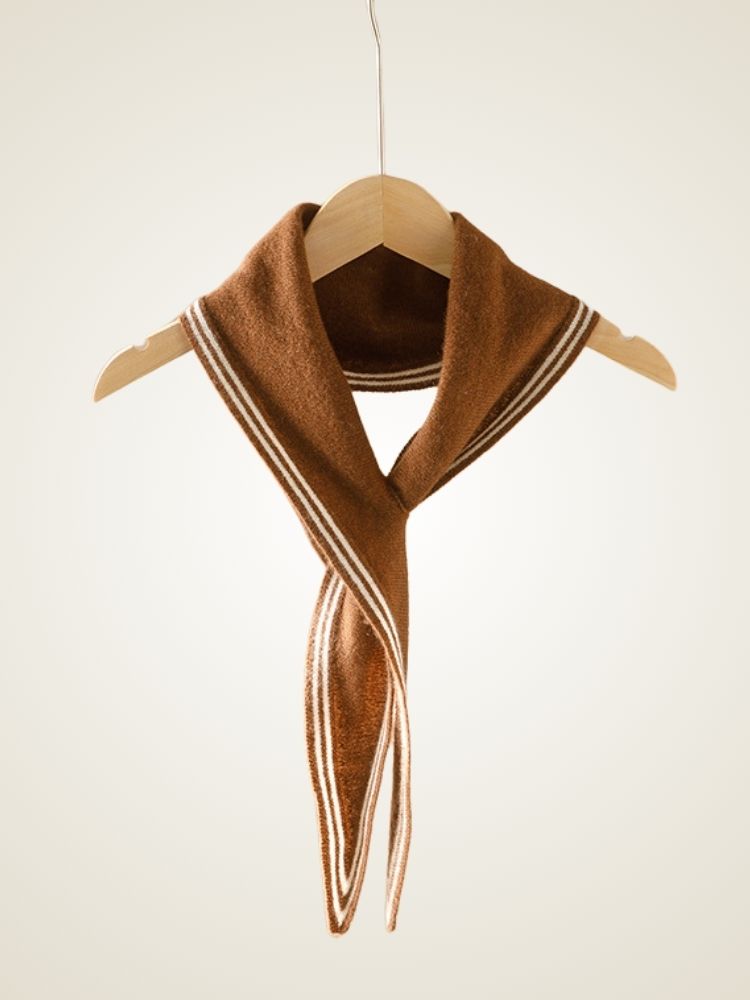 Nayana - Brown Mini Cashmere Scarf | The Cashmere Studio