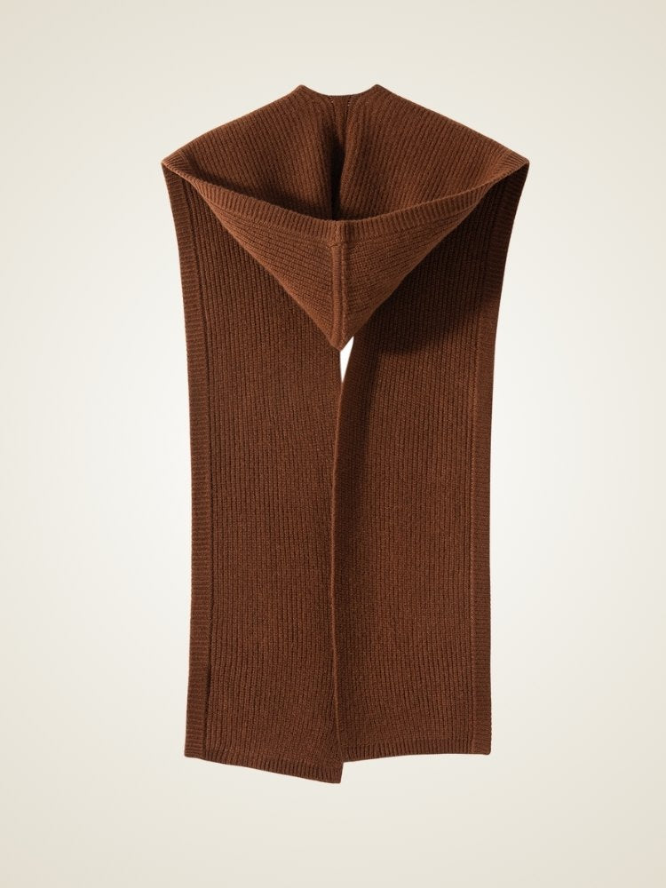 Brythe - Ribbed Cashmere Hooded Wrap | The Cashmere Studio