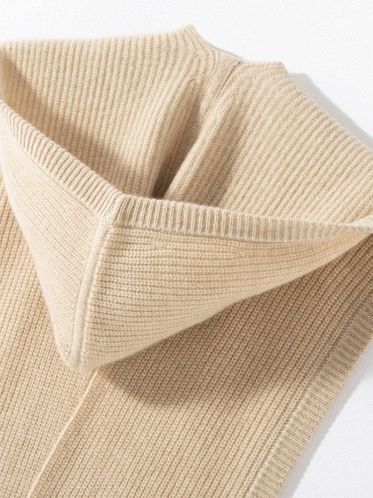Brythe - Ribbed Cashmere Hooded Wrap | The Cashmere Studio