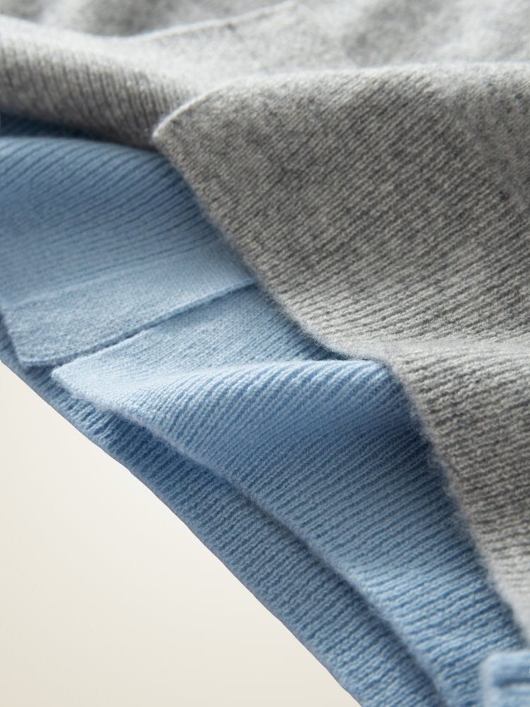 Lorielis - Two-Tone Cashmere Cardigan | The Cashmere Studio