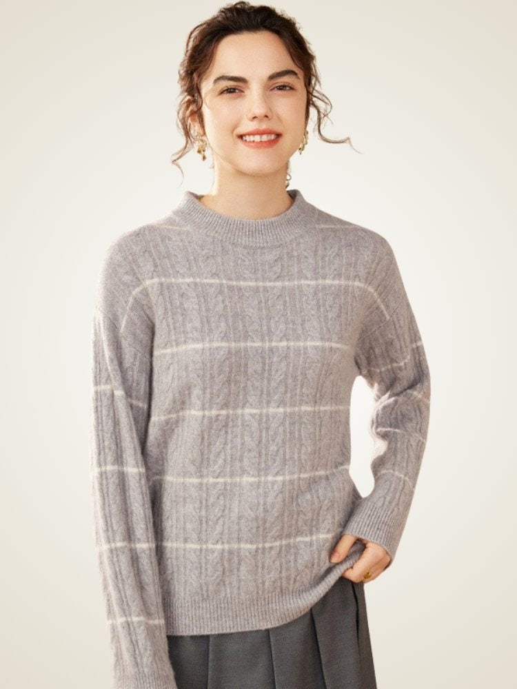 Olevia - Cable-Knit Cashmere Sweater | The Cashmere Studio