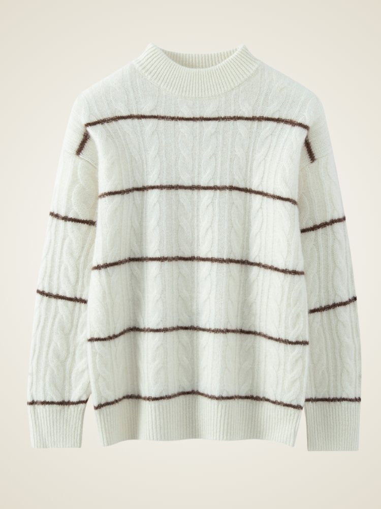 Olevia - Cable-Knit Cashmere Sweater | The Cashmere Studio