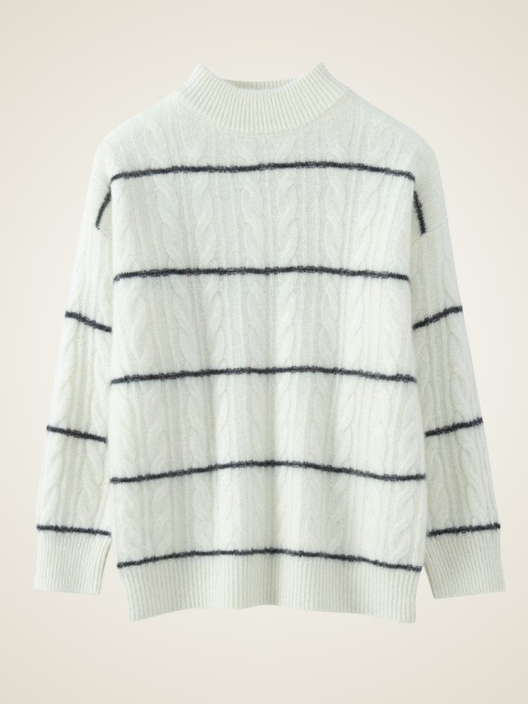 Olevia - Cable-Knit Cashmere Sweater | The Cashmere Studio