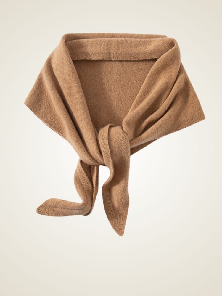 Sarie - Camel Long Cashmere Scarf | The Cashmere Studio