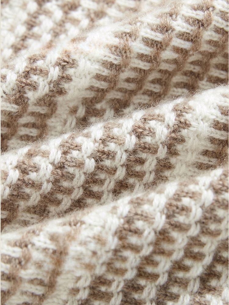 Garrison - Camel Textured Cashmere Sweater | The Cashmere Studio