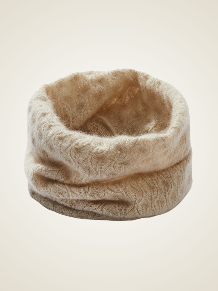 Odina - Camel Cashmere Neck Warmer | The Cashmere Studio