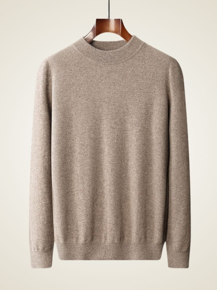 Fletcher - Camel Classic Cashmere Sweater | The Cashmere Studio
