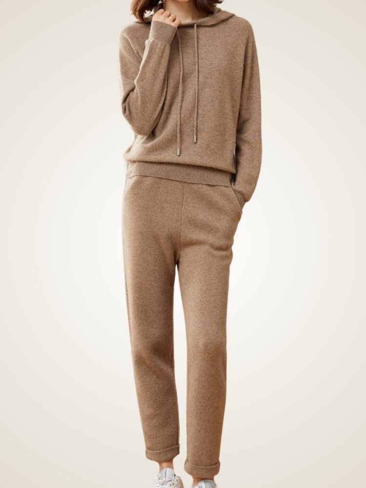 Zella - Camel Cashmere Jogger Pants | The Cashmere Studio