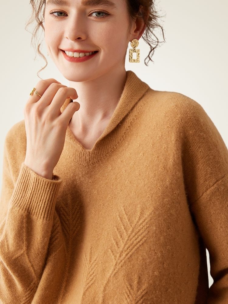 Elisandra - V-Neck Cashmere Sweater