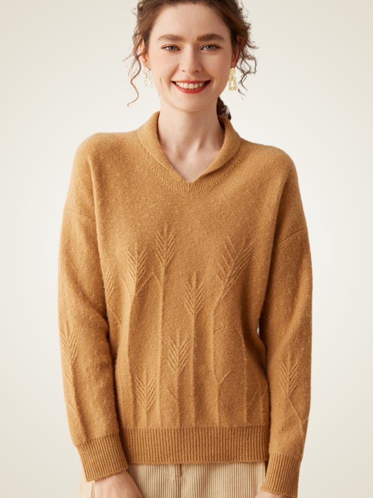 Elisandra - V-Neck Cashmere Sweater